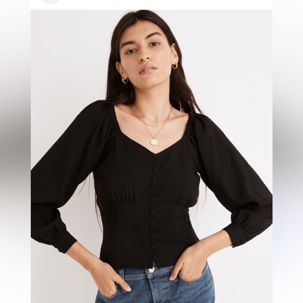Madewell Preston Puff-Sleeve Top